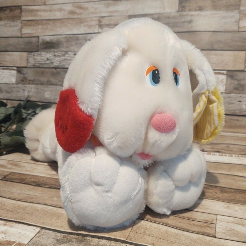 RARE Vtg Eden Toy Plush Puppy Dog Learn Play Zip